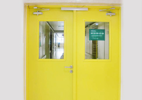 Steel insulation fire door.